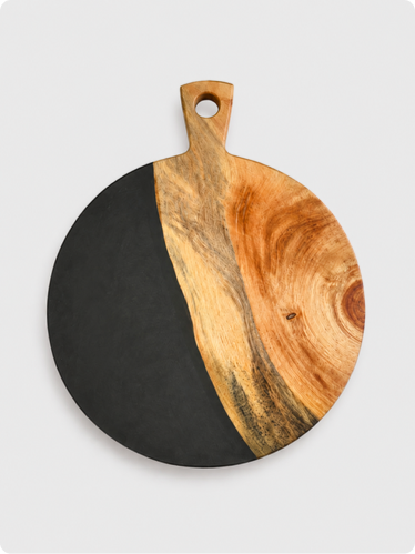 Round Cutting Board with Handle - Image 2